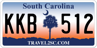 SC license plate KKB512