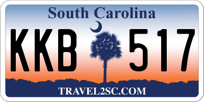 SC license plate KKB517
