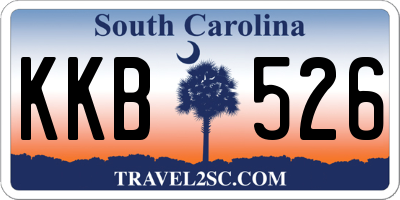 SC license plate KKB526