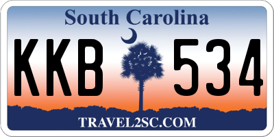 SC license plate KKB534