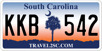 SC license plate KKB542