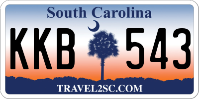 SC license plate KKB543