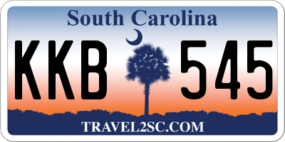SC license plate KKB545