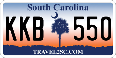 SC license plate KKB550