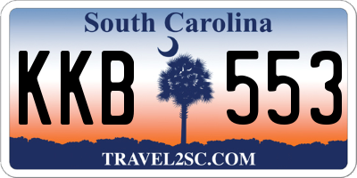 SC license plate KKB553
