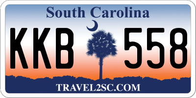 SC license plate KKB558