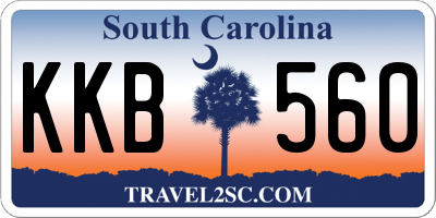 SC license plate KKB560