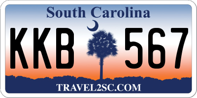 SC license plate KKB567