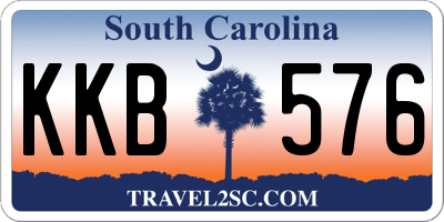 SC license plate KKB576