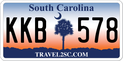 SC license plate KKB578