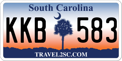 SC license plate KKB583