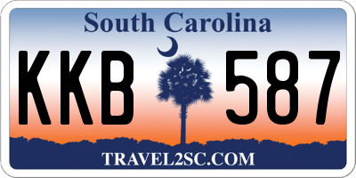 SC license plate KKB587