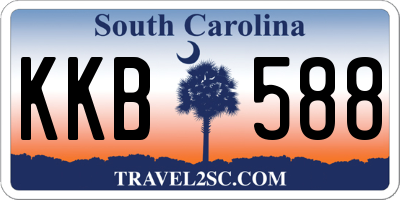 SC license plate KKB588