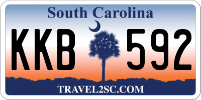 SC license plate KKB592