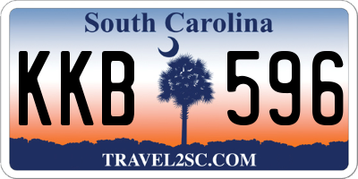 SC license plate KKB596