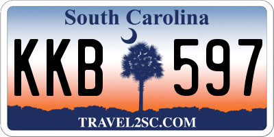 SC license plate KKB597