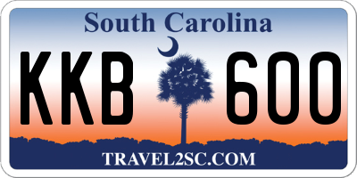 SC license plate KKB600