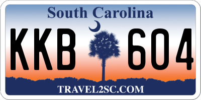 SC license plate KKB604