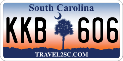 SC license plate KKB606