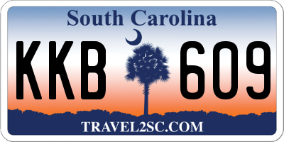 SC license plate KKB609