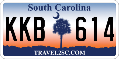 SC license plate KKB614