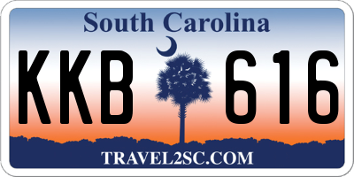 SC license plate KKB616