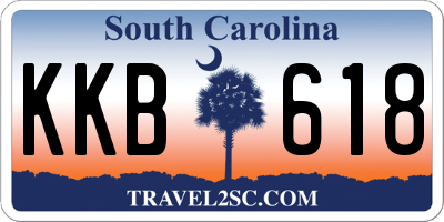 SC license plate KKB618