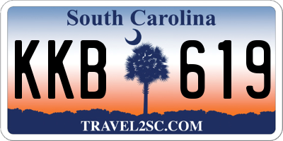 SC license plate KKB619