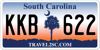 SC license plate KKB622