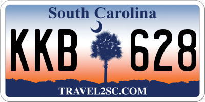 SC license plate KKB628