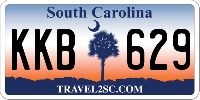 SC license plate KKB629