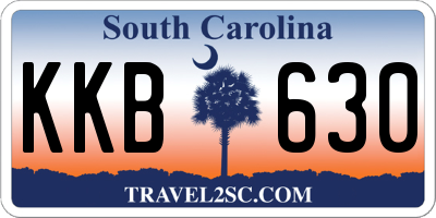 SC license plate KKB630