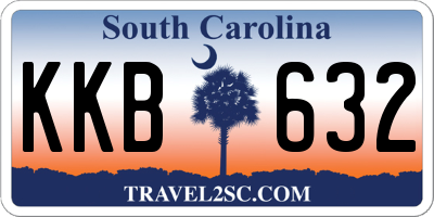 SC license plate KKB632