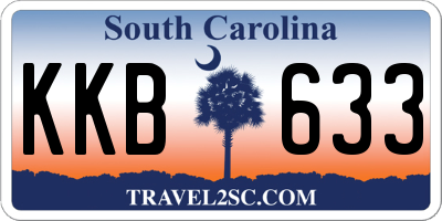 SC license plate KKB633