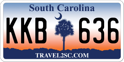SC license plate KKB636