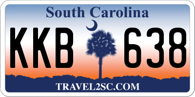 SC license plate KKB638
