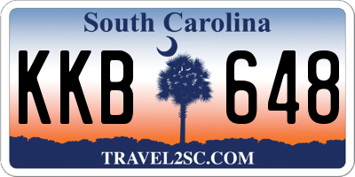 SC license plate KKB648
