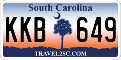 SC license plate KKB649