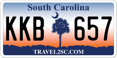 SC license plate KKB657
