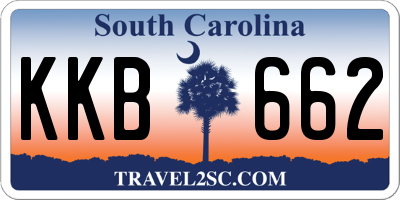 SC license plate KKB662