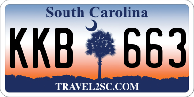 SC license plate KKB663