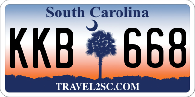 SC license plate KKB668