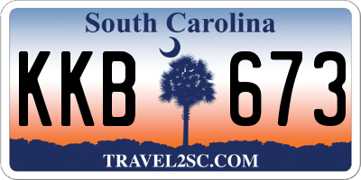 SC license plate KKB673
