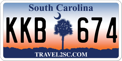 SC license plate KKB674