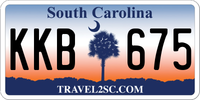 SC license plate KKB675