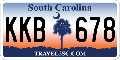 SC license plate KKB678