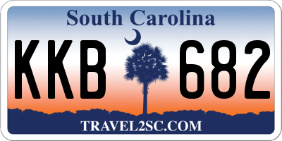 SC license plate KKB682