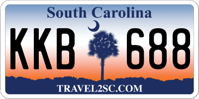 SC license plate KKB688