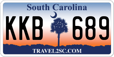 SC license plate KKB689