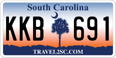 SC license plate KKB691